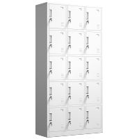 仓迪 CD-070H加厚十五门更衣柜员工储物柜带锁铁皮柜鞋柜多门碗柜宿舍柜子存包柜1800X900X360mm