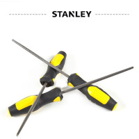 史丹利(STANLEY)钳工锉刀圆锉四方锉钢锉金属木工打磨工具 单把 中齿圆锉刀 8英寸 22-381-28