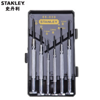 史丹利(STANLEY)66-039-23 微型精密螺丝批一字十字 金属柄6件套
