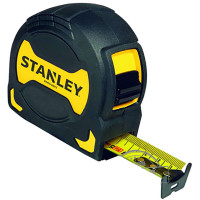 史丹利(Stanley)黑金刚公制卷尺子3米5米测量工具尺建筑家用钢尺盒尺 5m宽28mm STHT33561-23