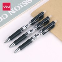 得力 S01 0.5mm 中性笔按动 商务签字笔 黑色(单位:盒)