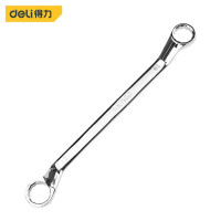 得力工具DL150810镜面双梅花扳手(银)8x10mm