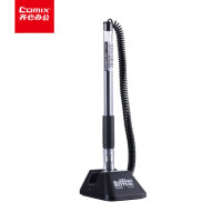 齐心 GP308 0.5mm子弹头黑色水笔中性台笔签字笔 黑色