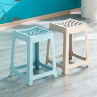 茶花(CHAHUA)A0838P 塑料高凳加厚成人凳子防滑大号方形板凳可叠加餐厅凳子