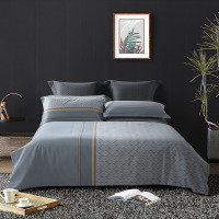 水星家纺 122097 DH奕然全棉抗菌四件套简单清新 适用1.5米/1.8米床 200*230cm 单位:套