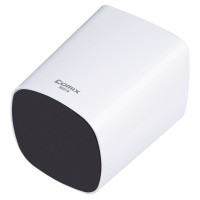 齐心(Comix)黑色金属网纹笔筒 创意桌面收纳盒笔座 办公文具B2218白(全国)