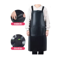 册宣 口袋背带皮革围裙