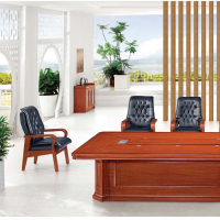 颂泰 HK/D-8548 会议桌长桌贴实木皮会议台油漆 胡桃色/红檀色