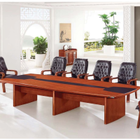 颂泰 HK/D-2138 会议桌长桌贴实木皮会议台油漆 胡桃色/红檀色