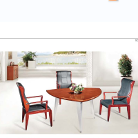 颂泰 HK/D-7312 会议桌三角桌贴实木皮会议台油漆 胡桃色/红檀色