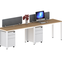 国景P-LZ-DA28单边两人位办公桌职员桌屏风卡座财务桌//