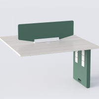 国景P-GN-GC121对坐两人延伸位办公桌双人位职员桌屏风卡座财务桌//