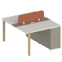 国景G-F-GE12对坐两人办公桌双人位职员桌屏风卡座财务桌//