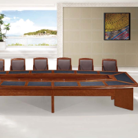 颂泰 HK/D-1938 会议桌长桌贴实木皮会议台油漆 胡桃色/红檀色 //