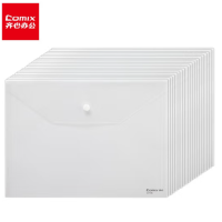 齐心 C310A 透明防反光按扣文件袋(10个/包)