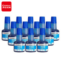 齐心 B3713快干清洁印泥油 蓝色 40ml