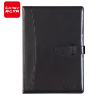 齐心 B5/18K 114张皮面本子文具笔记本 C5807黑