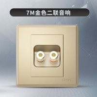 正泰 二联音响插座 NEW7D-3240XA 香槟色 插座 单位:个