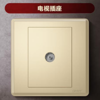 正泰 电视 NEW7D-2010XA 香槟色 插座 单位:个