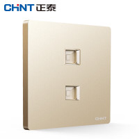 正泰 双电脑 NEW7D-2050XA 香槟色 插座 单位:个