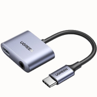 绿联CM231 Type-C转3.5mm音频+PD充电转换器60164