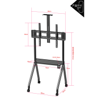 册宣 电视落地移动支架 R10黑色 42-86寸