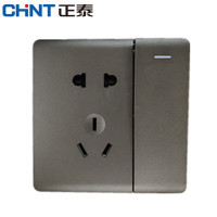 正泰开关 NEW2-U43906A(暗装2U系列)一开五孔单控 灰色