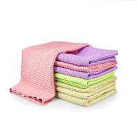 册宣 鱼鳞抹布41225 加厚厨房清洁巾百洁布 颜色随机混搭 5片装