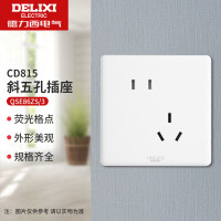 德力西CD815系列一位二极一位三极插座10A(斜连体)QSE86ZS/3