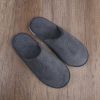 益美洁 珊瑚绒一次性拖鞋灰色