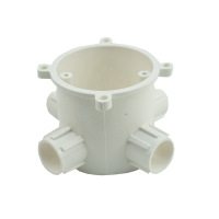 公元司PVC高深司令箱四叉高70mm不连盖预埋盒预埋分线底盒 20mm