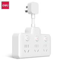 得力 LU5005延长线插座_3组_彩盒装(白)(个)