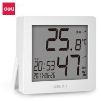 得力 8813电子温湿度计(白色)