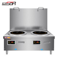 松润 商用电磁炉大功率低汤灶 圆炉尺寸2*428mm SOR-N509[双头2*10KW]