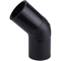 中财管道 PE管材管件 45°电熔弯头 dn63