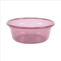 益美洁 A101透明塑料脸盆紫红色大号(直径33cm)