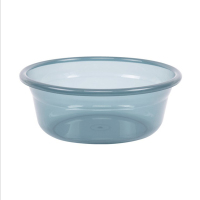 益美洁 A105透明塑料脸盆蓝色中号(直径27cm)