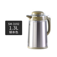 清水家用保温水壶不锈钢外壳玻璃内胆保温瓶办公室热水瓶暖壶3192 1.3L
