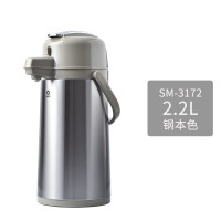 清水气压式热水瓶玻璃内胆家用大容量暖瓶不锈钢保温瓶开水瓶3172 2.2L