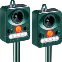 册宣 512 太阳能超声波驱鸟驱狗器红外灯光爆闪驱鼠器动物驱赶器(数量2起拍)