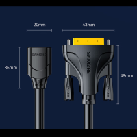 山泽 HDMI转DVI转接线母转公 DVI转HDMI24+1高清双向互转 适用PS4笔记本电脑显示器转换头 DGH02