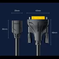 山泽 HDMI转DVI转接线公转母 HDMI转DVI-I/DVI24+5高清双向转换头 HGD02