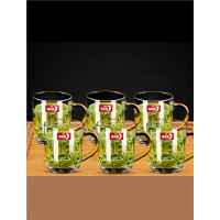 青苹果 郎旭-[6只装]ZB24无盖把杯玻璃杯