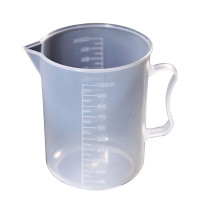 垒固 塑料量杯带盖烧杯烘焙量杯塑料烧杯无柄量杯加厚 带柄500ml