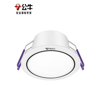 公牛 LED金属筒灯嵌入式 [白+装饰黑边]4.5W—3寸暖白光