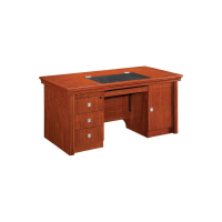 颂泰 C-2116 职员办公桌主管桌电脑桌贴实木木皮油漆 1600*800*760 胡桃色/红檀色
