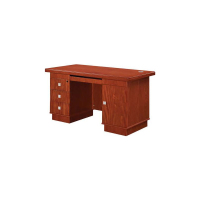 颂泰 C-0414 职员办公桌主管桌电脑桌贴实木木皮油漆 1400*700*760 胡桃色/红檀色