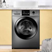 美的 滚筒洗衣机全自动 V33 洗烘一体机 除菌净螨 羽绒云朵烘 简尚系列 超薄款 10公斤 MD100V33WY