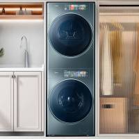 美的 10公斤滚筒洗衣机全自动+热泵烘干机家用 超薄全嵌 元气轻氧 MG100SAIR+MH100IAIR5洗烘套装