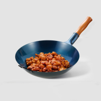 荣事达 章丘手工锻打铁锅圆底老式炒锅无涂层不粘炒菜锅燃气灶无盖32cm
